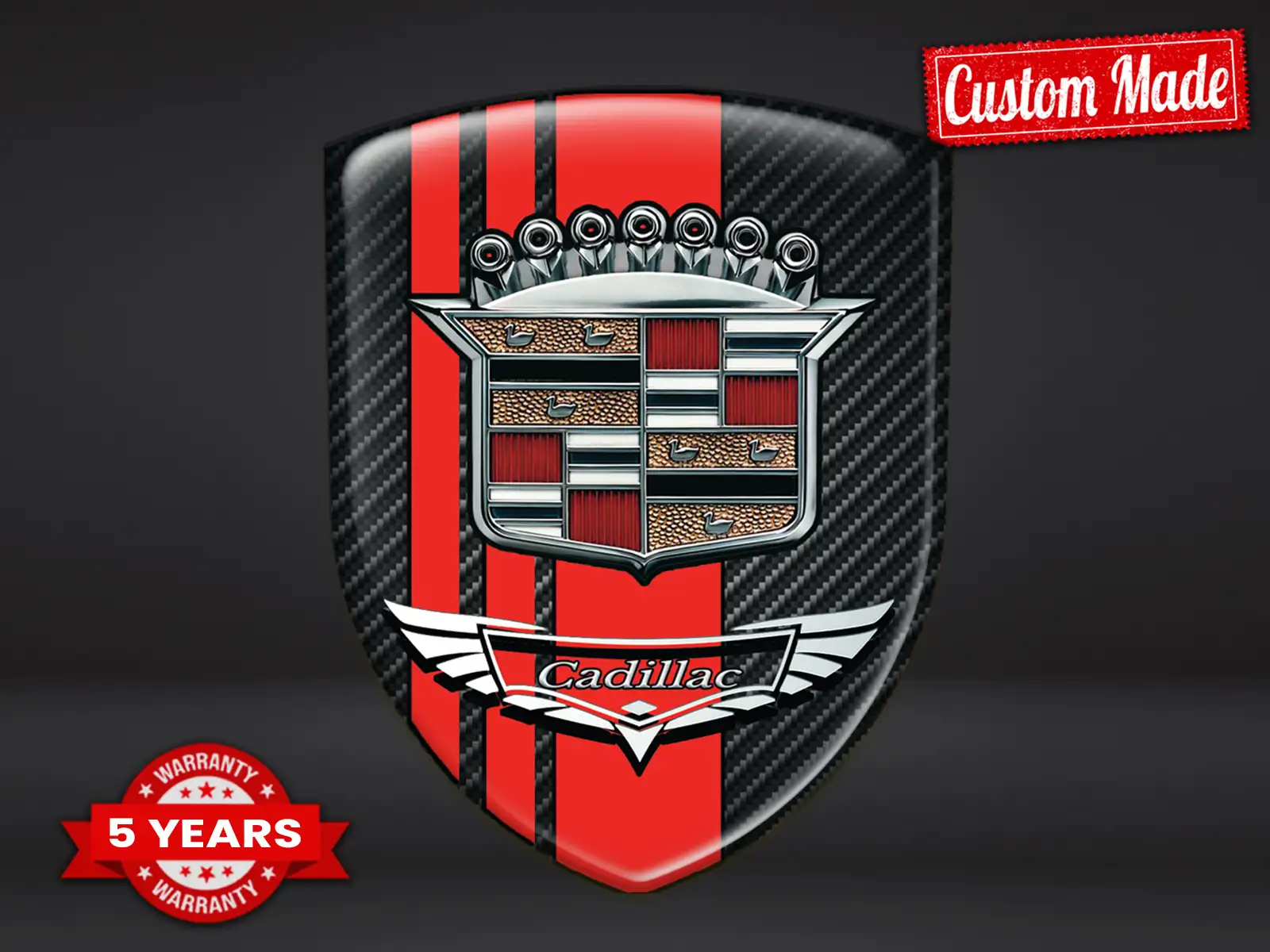 Cadillac Silikon Aufkleber Edition Premium Domes Aufkleber